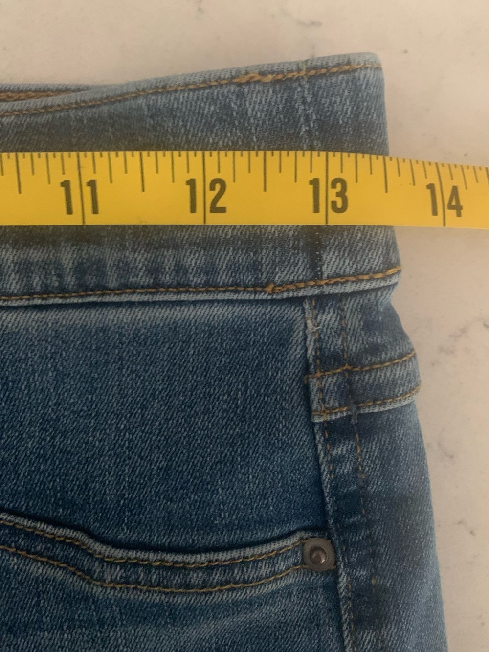 Spanx Seamed Front Wide Leg Jeans Vintage Indigo size elastic waistband - S - Picture 7 of 10